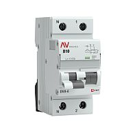 Дифференциальный автомат DVA-6 1P+N 10А (B) 30мА (AC) 6кА AVERES | код  rcbo6-1pn-10B-30-ac-av | EKF